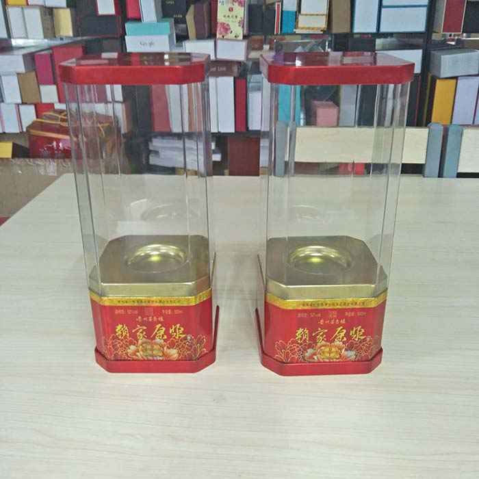 八角透明下部(bù)鐵底座半(bàn)pet…